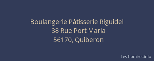 Boulangerie P&acirc;tisserie Riguidel