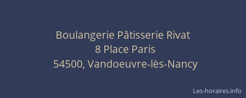 Boulangerie P&acirc;tisserie Rivat