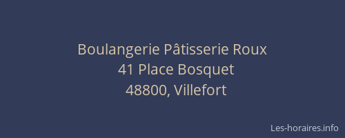 Boulangerie P&acirc;tisserie Roux