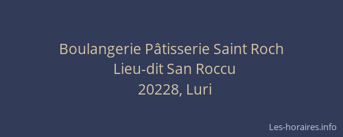 Boulangerie P&acirc;tisserie Saint Roch