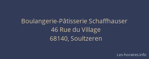 Boulangerie-P&acirc;tisserie Schaffhauser