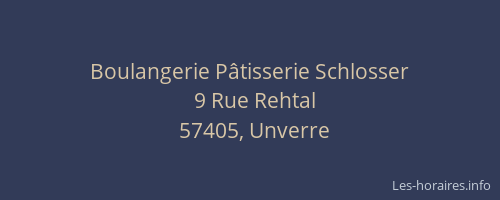 Boulangerie P&acirc;tisserie Schlosser