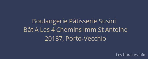 Boulangerie P&acirc;tisserie Susini
