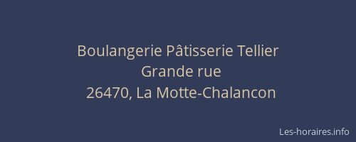 Boulangerie P&acirc;tisserie Tellier