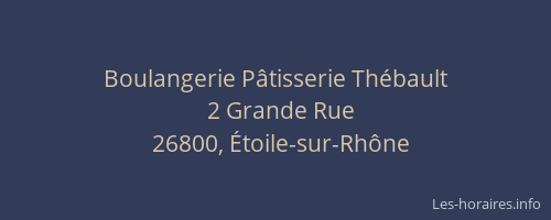 Boulangerie P&acirc;tisserie Th&eacute;bault