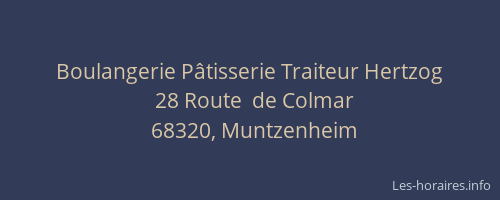 Boulangerie P&acirc;tisserie Traiteur Hertzog