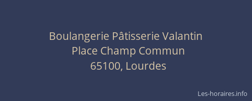 Boulangerie P&acirc;tisserie Valantin