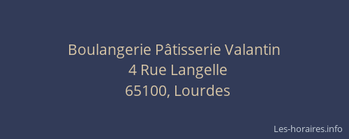 Boulangerie P&acirc;tisserie Valantin
