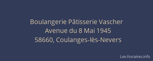 Boulangerie P&acirc;tisserie Vascher