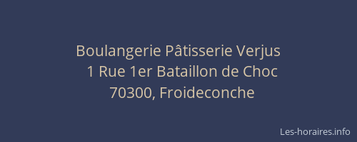 Boulangerie P&acirc;tisserie Verjus
