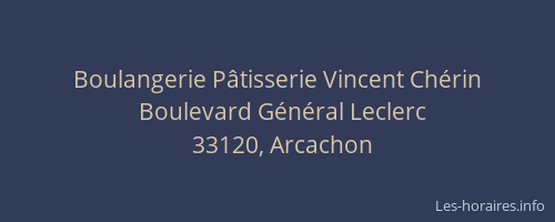 Boulangerie P&acirc;tisserie Vincent Ch&eacute;rin
