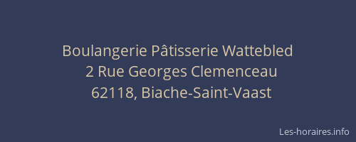 Boulangerie P&acirc;tisserie Wattebled