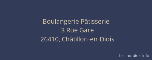 Boulangerie P&acirc;tisserie