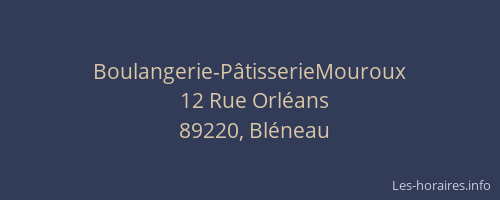 Boulangerie-P&acirc;tisserieMouroux