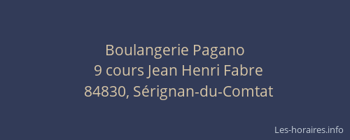 Boulangerie Pagano