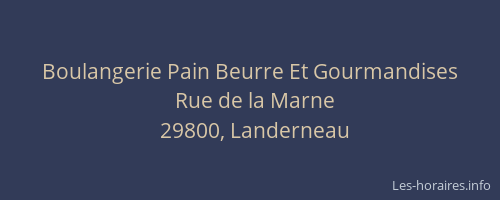 Boulangerie Pain Beurre Et Gourmandises