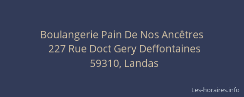 Boulangerie Pain De Nos Ancêtres
