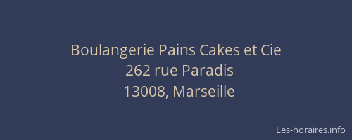 Boulangerie Pains Cakes et Cie