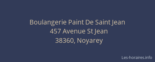 Boulangerie Paint De Saint Jean