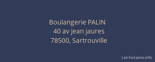 Boulangerie PALIN