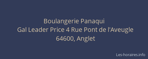 Boulangerie Panaqui