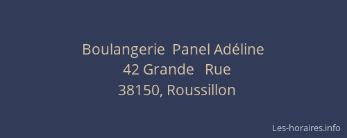 Boulangerie  Panel Ad&eacute;line