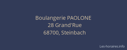 Boulangerie PAOLONE