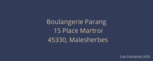Boulangerie Parang
