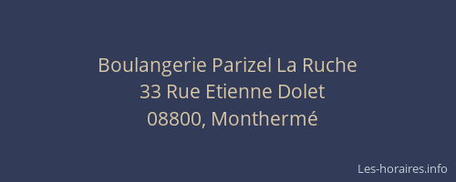 Boulangerie Parizel La Ruche