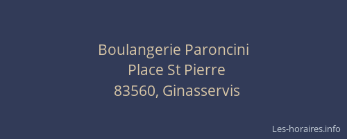 Boulangerie Paroncini