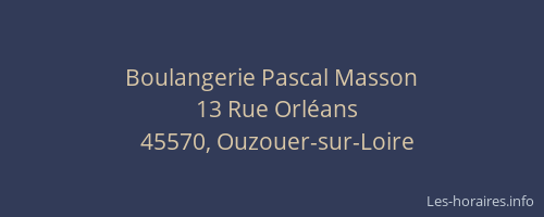 Boulangerie Pascal Masson