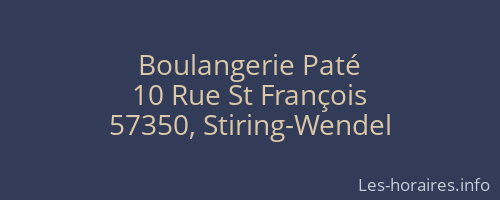 Boulangerie Paté