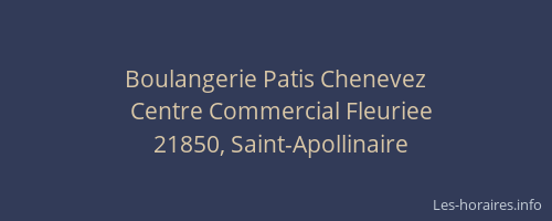 Boulangerie Patis Chenevez