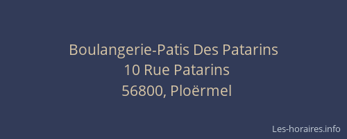 Boulangerie-Patis Des Patarins