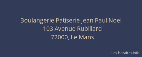 Boulangerie Patiserie Jean Paul Noel