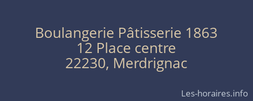 Boulangerie Pâtisserie 1863