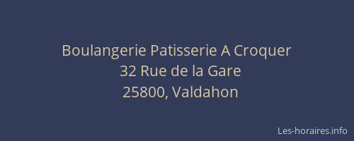 Boulangerie Patisserie A Croquer