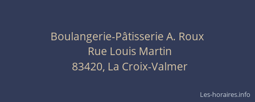 Boulangerie-Pâtisserie A. Roux