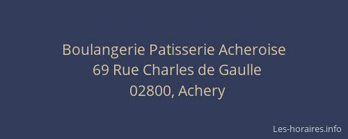 Boulangerie Patisserie Acheroise