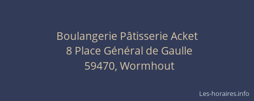 Boulangerie Pâtisserie Acket