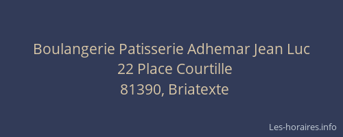 Boulangerie Patisserie Adhemar Jean Luc