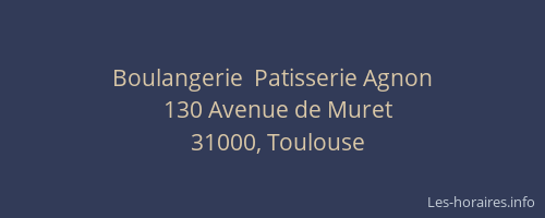 Boulangerie  Patisserie Agnon