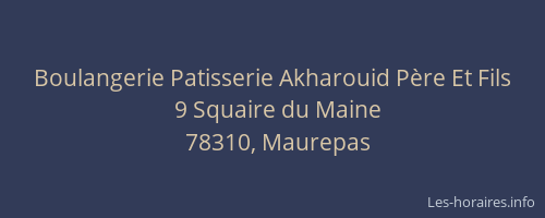 Boulangerie Patisserie Akharouid P&egrave;re Et Fils