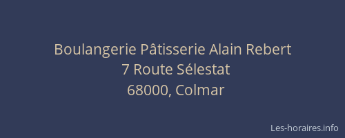 Boulangerie Pâtisserie Alain Rebert
