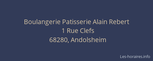 Boulangerie Patisserie Alain Rebert