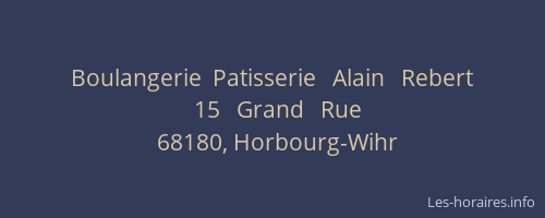 Boulangerie  Patisserie   Alain   Rebert