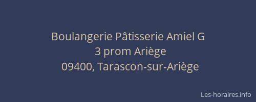 Boulangerie Pâtisserie Amiel G