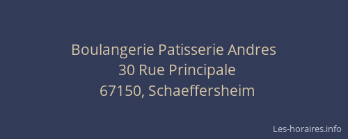 Boulangerie Patisserie Andres