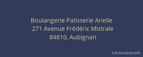 Boulangerie Patisserie Arielle