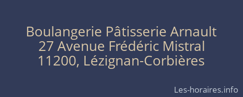 Boulangerie Pâtisserie Arnault